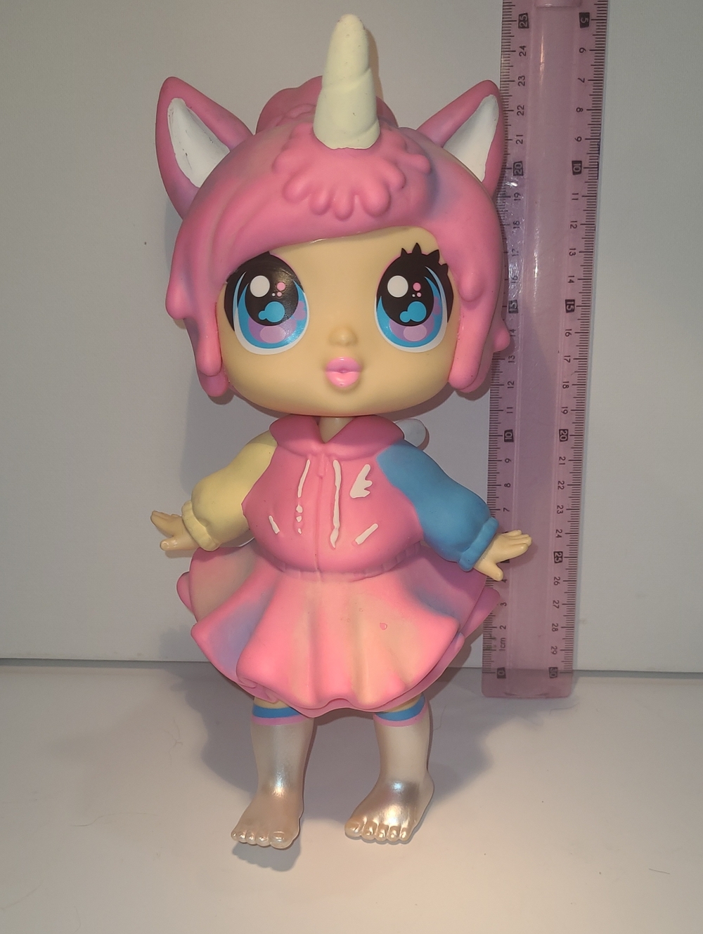 BUBBLE TROUBLE UNICORN SWIRL DOLL 10"